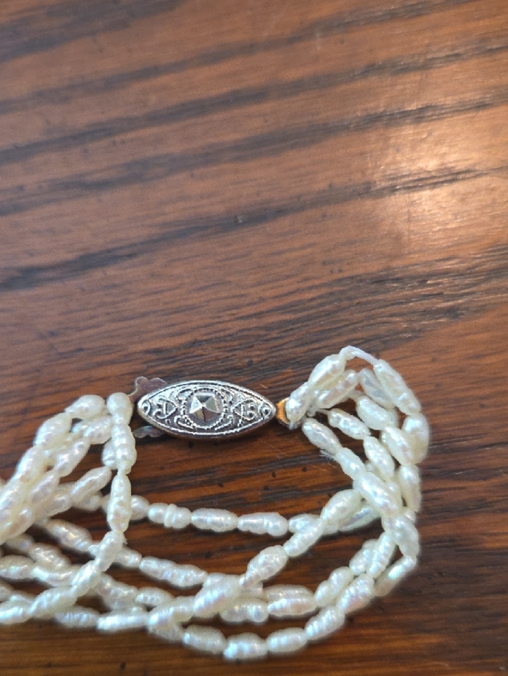 Handcrafted Cream Freshwater Pearl Bead Multi-Strand Necklace - Picture 2 of 3